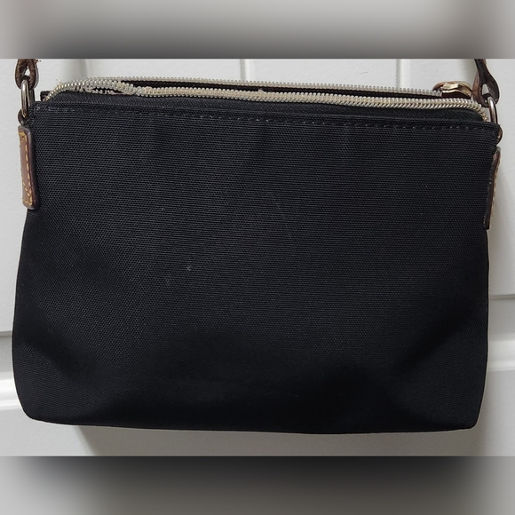 DOONEY & BOURKE Black Canvas and Leather Crossbody with COA - Picture 2 of 11